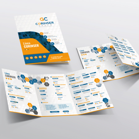 Piezas publicitarias que refuerzan la identidad de Corinser